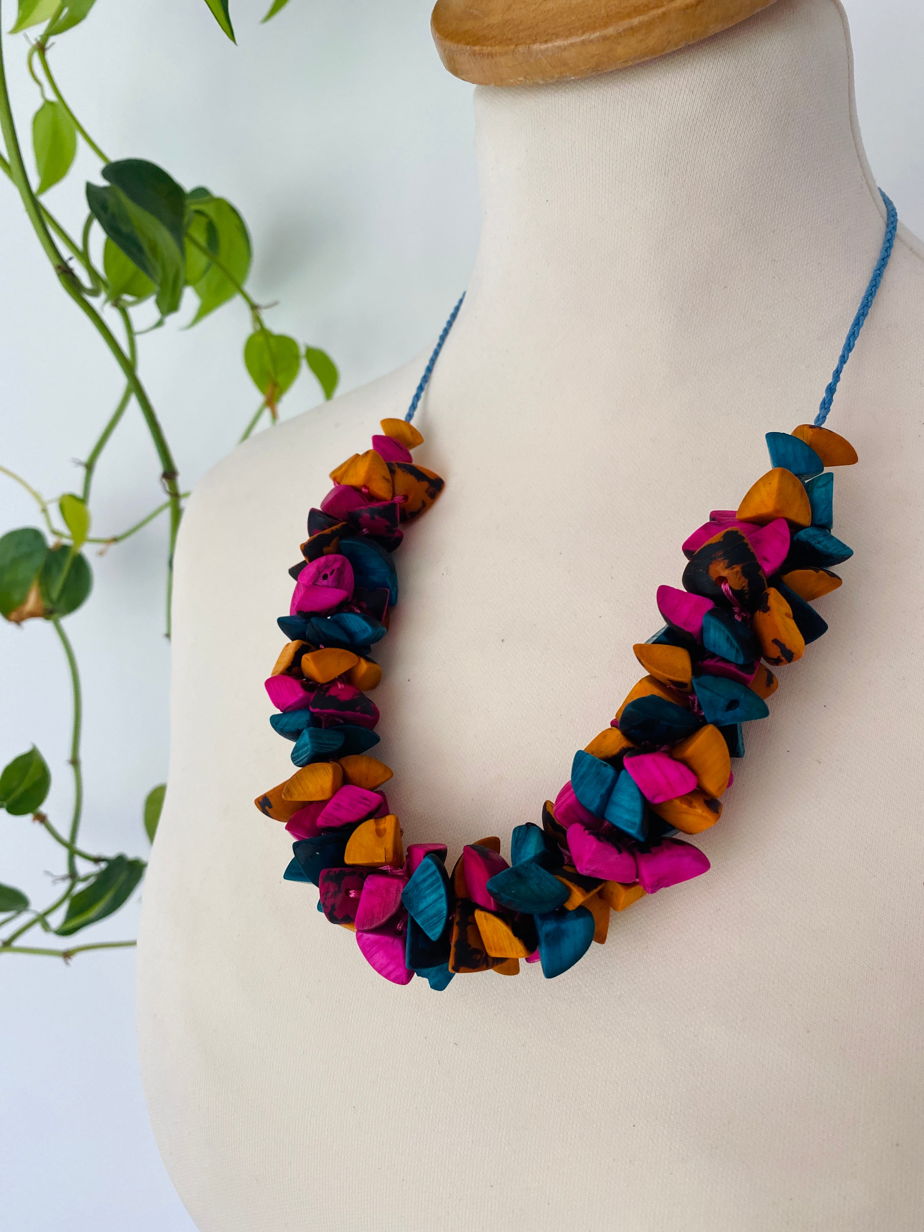 Multicolour Tagua Necklace Set